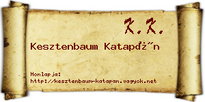 Kesztenbaum Katapán névjegykártya